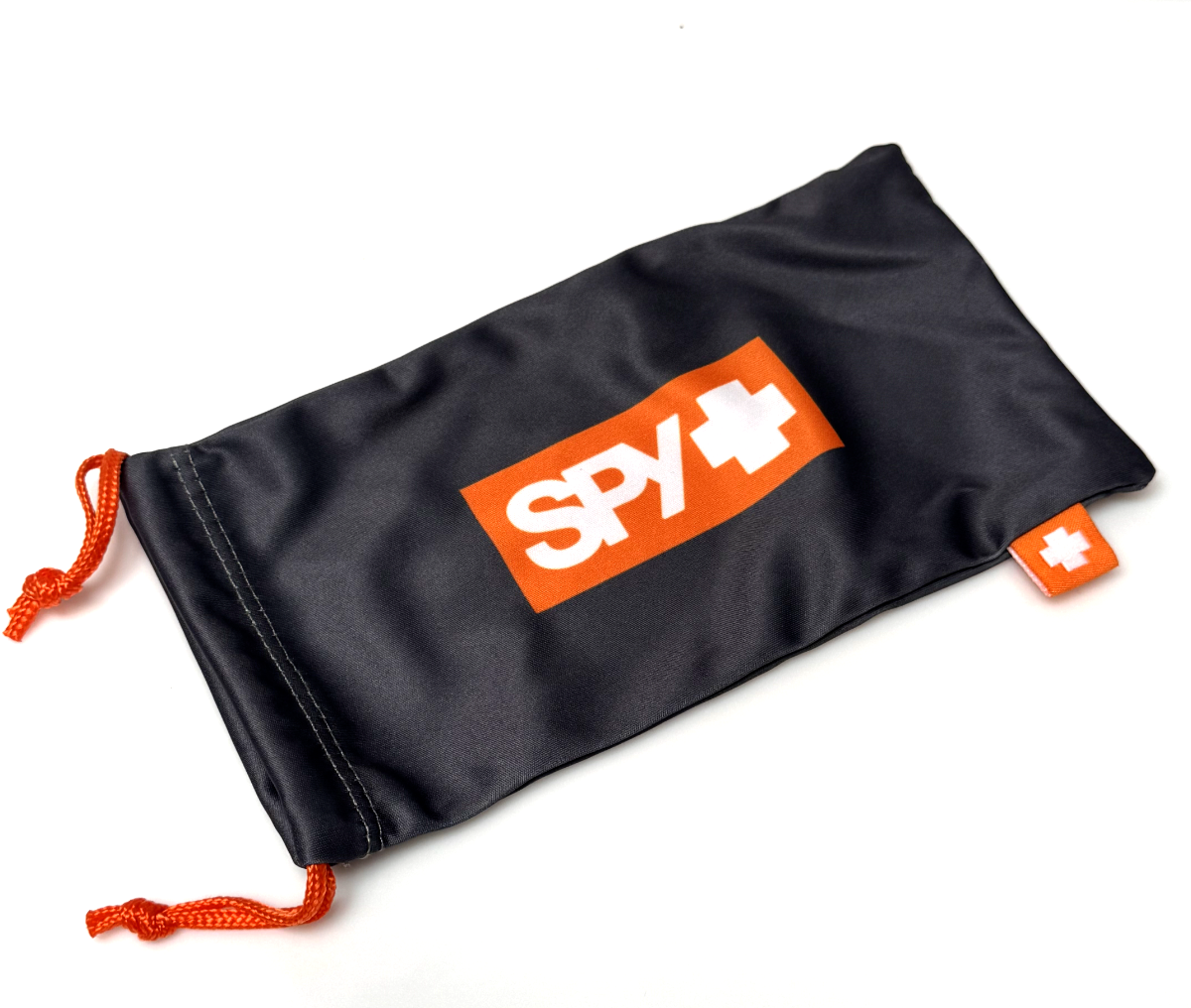SPY Original Gray Slogan Sunglasses Eyewear Pouch NEW 7in x