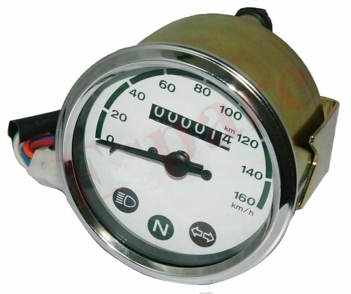 White Faced Speedo Km/hr For Royal Enfield Bullet Early Models Motorcycle  
