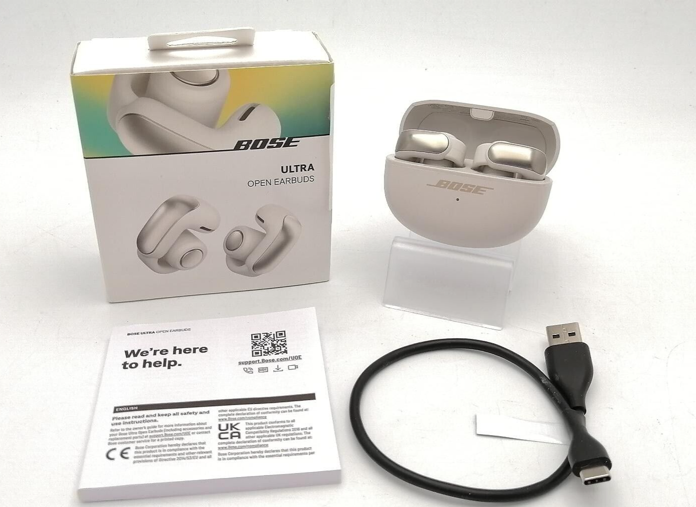 Bose Ultra Open Earbuds White Smoke Completely Wireless Open Bose Ultra Open Earbuds White Smoke Completely Wireless Open