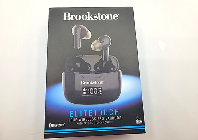 Brand New Brookstone Elite Touch True Wireless Earbuds Black - New + freebies