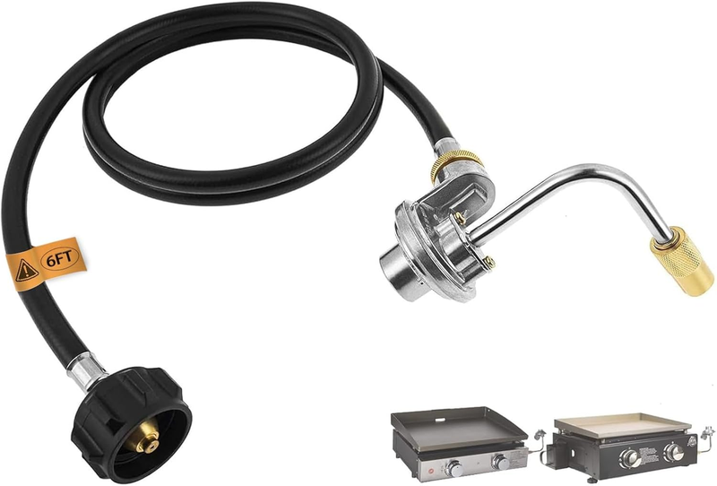 6FT Propane Adapter Hose 1Lb to 20Lb Converter for Blackstone Griddle Pit Boss