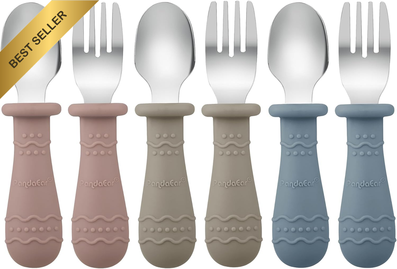 Toddler Utensils, 6 Pack Kids Spoons and Forks, 18/8 Stainless Steel & Food Grad