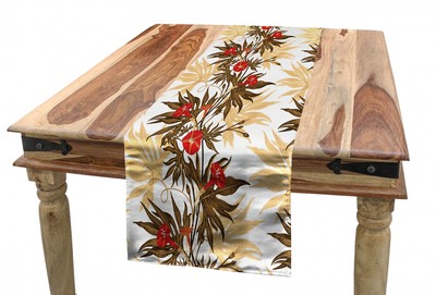 Ambesonne Vintage Elements Table Runner Dining Room Kitchen Decor in 3 Sizes