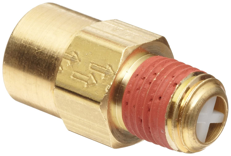 P2525-1WA Brass Ball Check Valve, 1/4" NPT Female X NPT Male