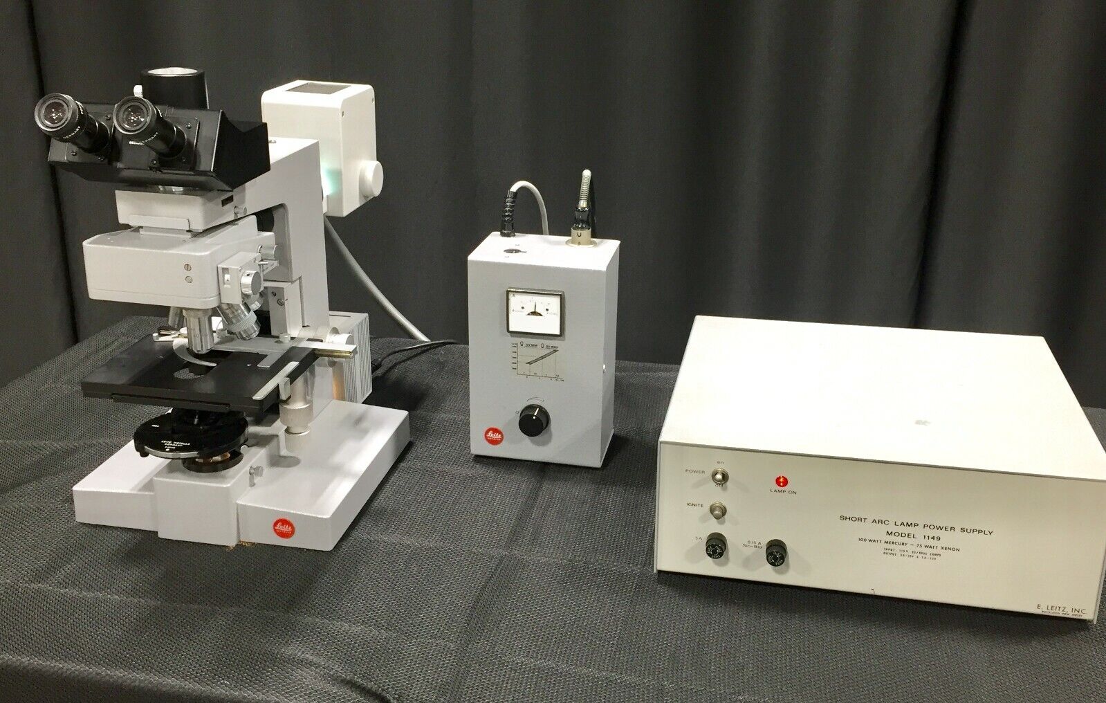 Leitz Ortholux II Trinocular Research Microscope ICT Fluotar Leitz Ortholux II Trinocular Research Microscope ICT Fluotar