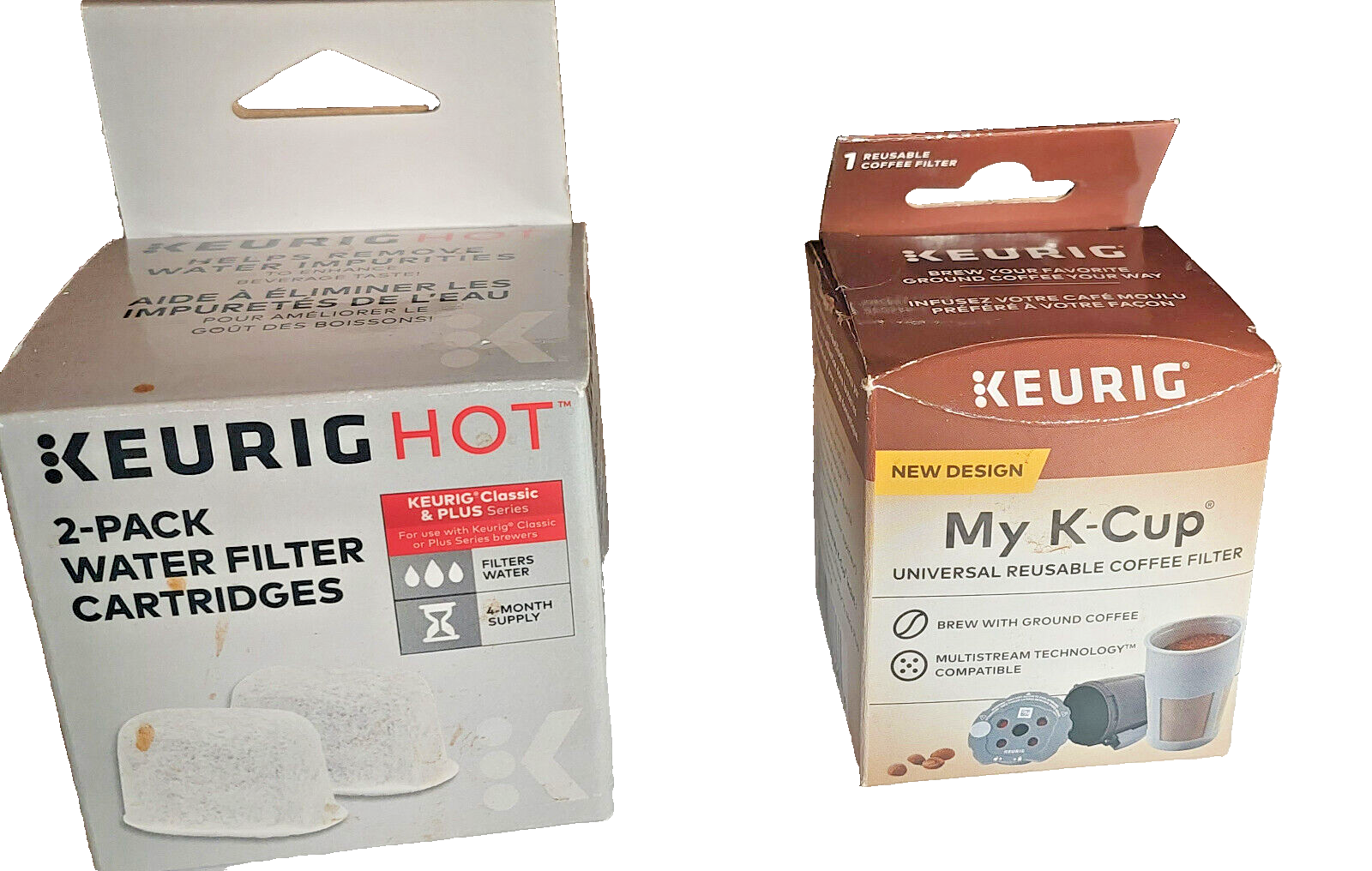 [LOT] (1) Keurig My K-Cup Universal Reusable Filter  & (1) 2-pk Water Filters