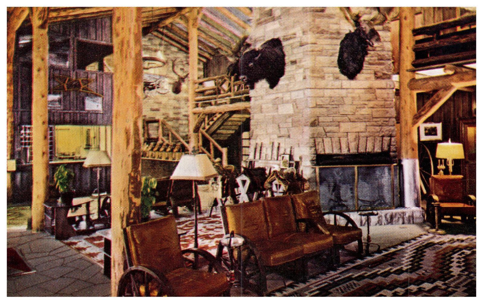 Hotel Last Frontier Lobby Vintage Postcard RPPC Las Vegas Nevada Fashion Press