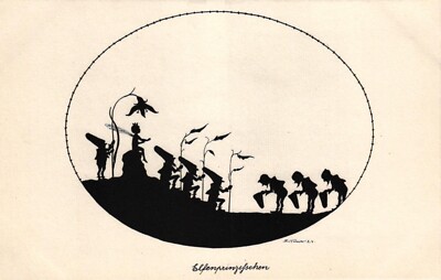 Elfe, Zwerge, "Elfenprinzeschen" Scherenschnitt-AK Elsbeth Forck