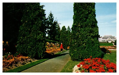 Spokane WA Washington Duncan Gardens Manito Park Chrome Postcard
