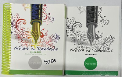 Writers in Residence Vol 1 Apprentice Answer Key Student Text Workbook Apologia