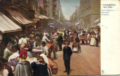 PC US, NJ, HOBOKEN, THE GHETTO, HESTER STREET, Vintage Postcard (b29660)