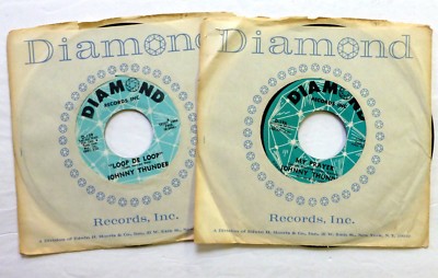 JOHNNY THUNDER lot of 2x45rpm singles on Diamond Soul ''Loop de Loop'' Ak255