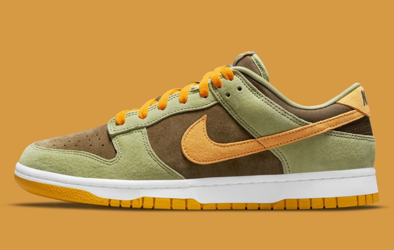 

NIKE DUNK LOW SE DUSTY OLIVE PRO GOLD DH5360-300 Кроссовки мужские US6-12, Multicolor, Nike Dunk Low