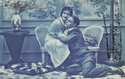 CP BLEUE COUPLE ELEGANT ENLACE - 46459