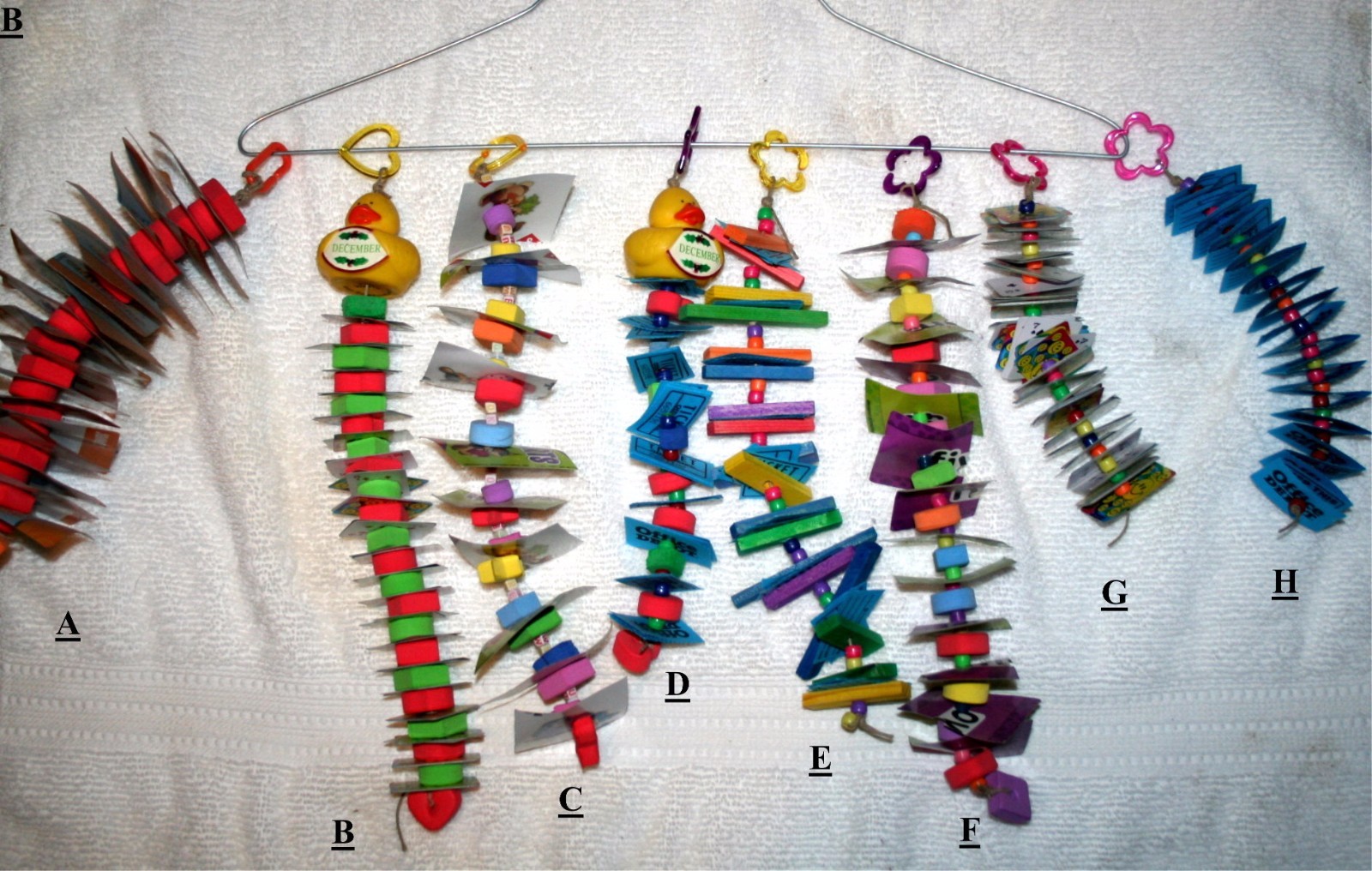 PICK 3 Bird Cage Toy, Colorful, Lot of 3 Toys, Small / Medium Parrot*USA Seller*