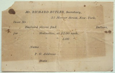 ANTIQUE AMERICAN COMMITTEE STATUE OF LIBERTY 12