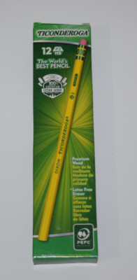 Pencils Dixon Ticonderoga 13882 No. 2 Soft 11 Count Dated 2015 Unsharpened Box