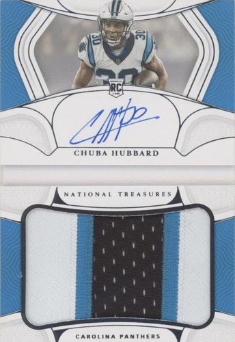 2021 Panini National Treasures Chuba Hubbard #RJB-CH