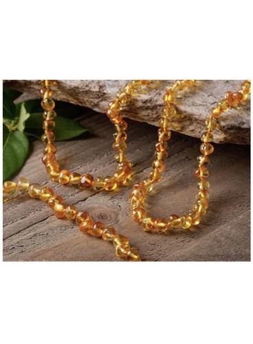 Baltic Amber Teething Necklace For Babies Anti Flammatory, Drooling Pain Reducer