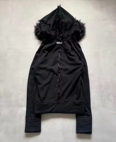 gibous fur hoodie black ファー　パーカー gibous fur hoodie black ファー パーカー gibous fur hoodie