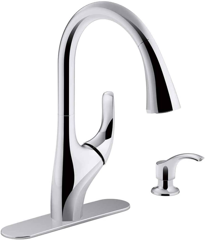 K-R18594-SD-CP Trielle Kitchen Sink Faucet, Polished Chrome