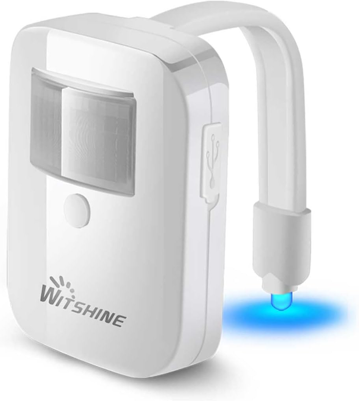 Rechargeable Toilet Night Light with Motion Sensor - 16 LED Color inside Bowl, C