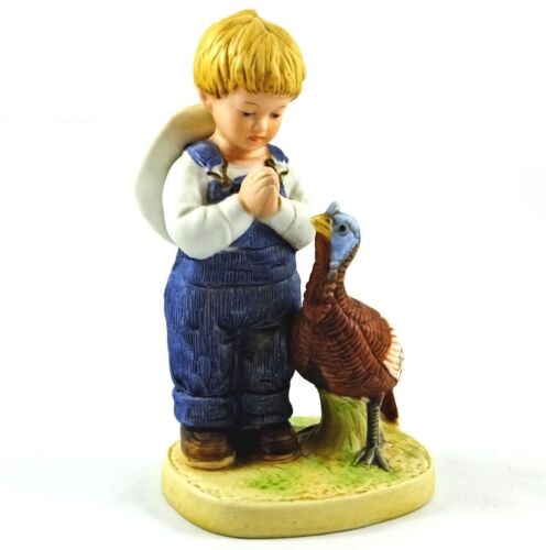 2 Homco Figurines Man With Basket #1409 & Woman Sitting W/Basket 