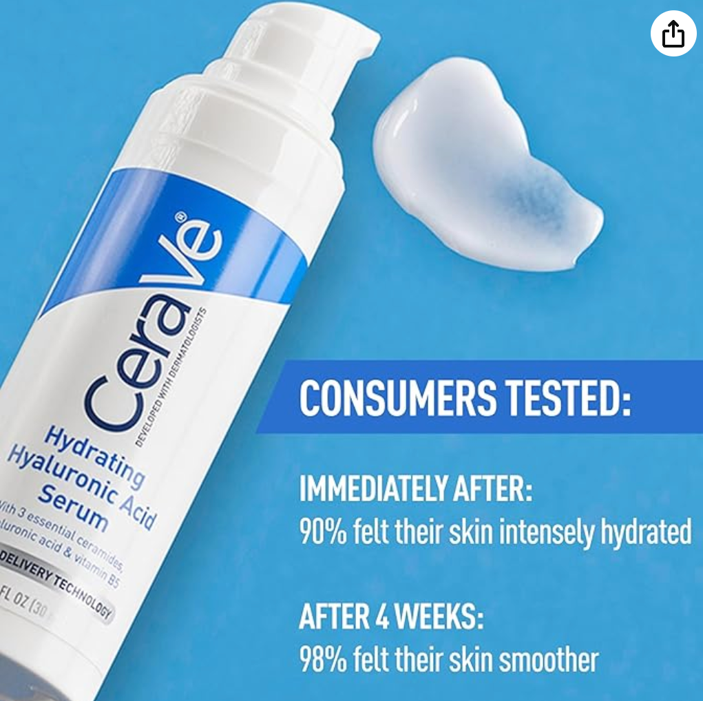 Cerave Hydrating Hyaluronic Acid Face Serum - 30ml