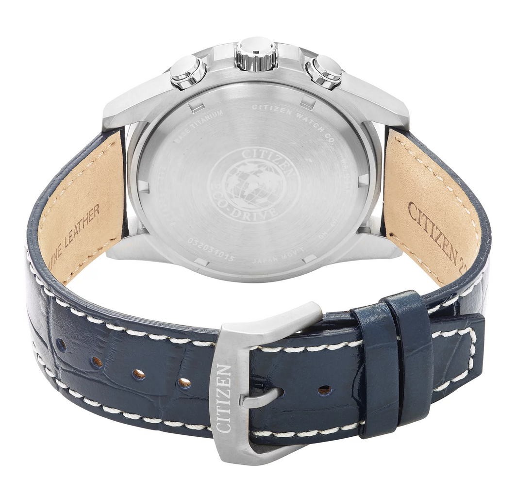 Pre-owned Citizen Men's Titanium Bl5558-07l Eco-drive Sport Brycen Chronograph Watch