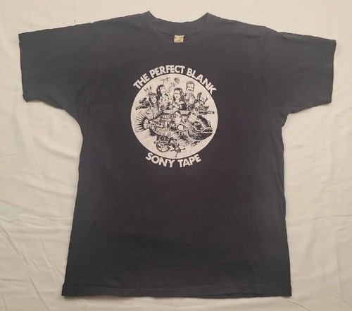 SONY vintage t-shirt BLACK Lサイズ Vintage 80's SONY The Perfect Blank Sony Tape Black Shirt L