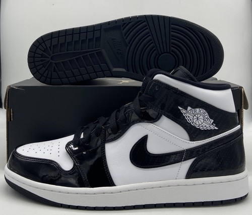 Nike Air Jordan 1 Mid SE ASW GS Carbon Fiber черный белый DD2192-001 размер 4Y-7Y