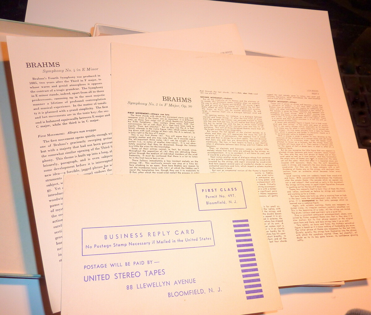 Brahms - Symphony 3 & 4   Vienna Philharmonic Kubelik Conducts  *Reel to Reel*