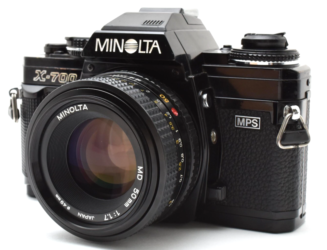 [美品] ミノルタ MINOLTA New X-700 MD 50mm F1.7 Near MINT++] Minolta New X-700 Black Film Camera MD 50mm F1