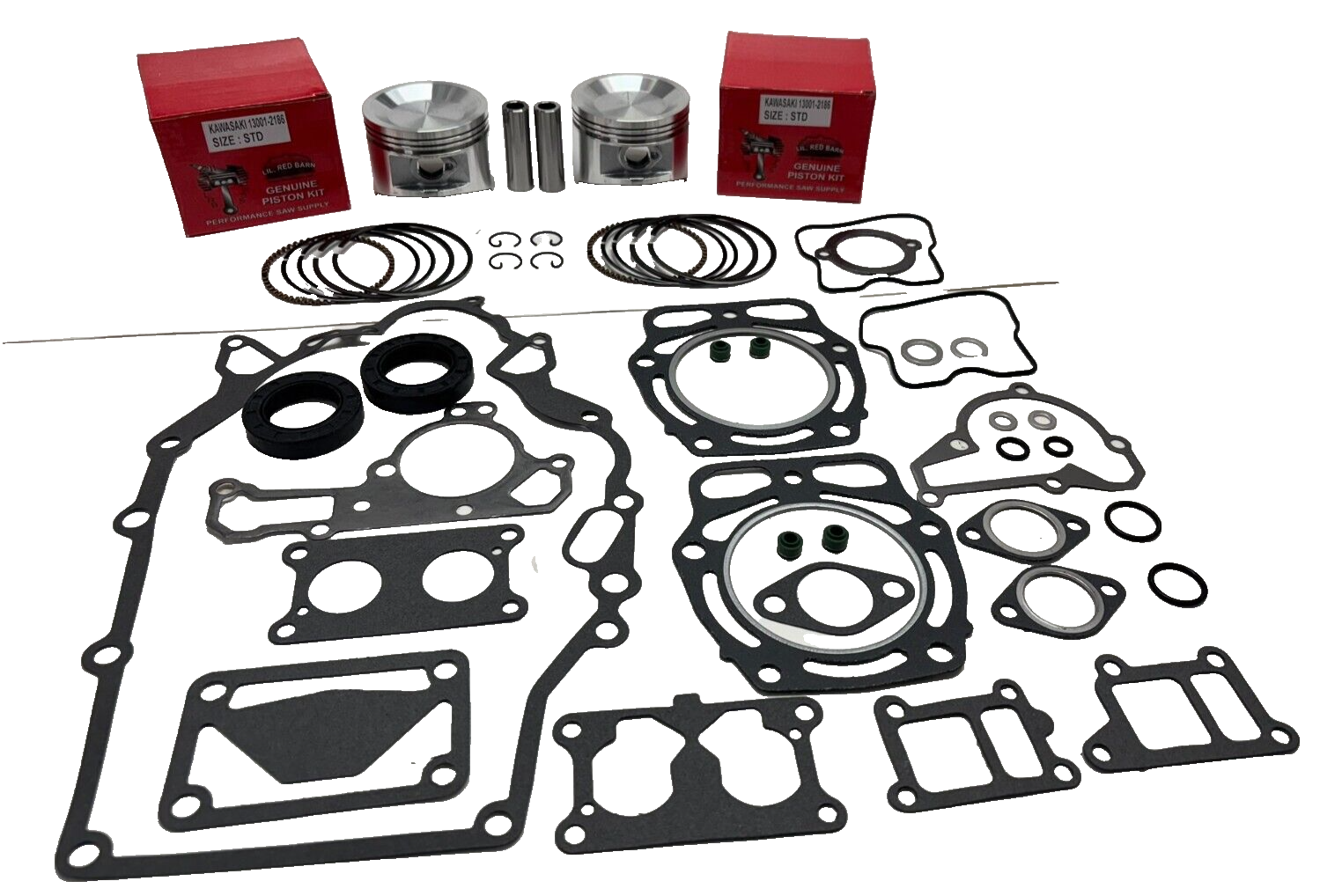 OVERHAUL REBUILD KIT TWO PISTONS & GASKET SET FITS KAWASAKI