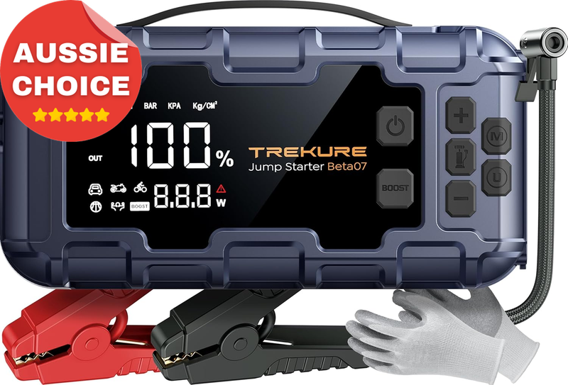 6000A Jump Starter Air Compressor 160PSI 12V Car Battery Charger Portable Power