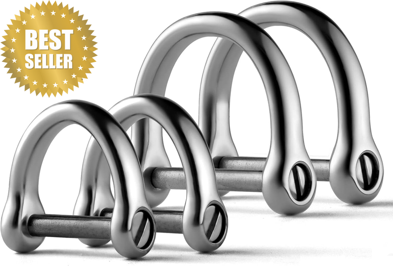 Key Rings Car Key Fob Holder,  304 Stainless Steel D-Shaped Key Chain Ring with