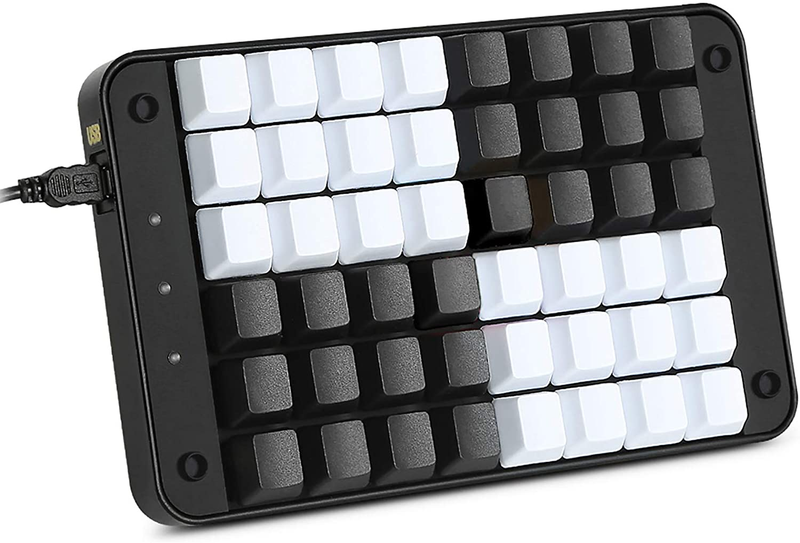 Koolertron One Handed Programmable Mechanical Keyboard with OEM Gateron Red Swit