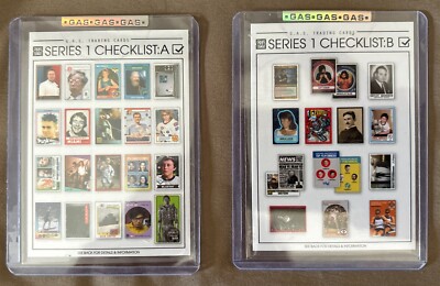 G.A.S. Trading Card Series 1 Checklists A & B Rare S1 Crypto Satoshi Elon Musk