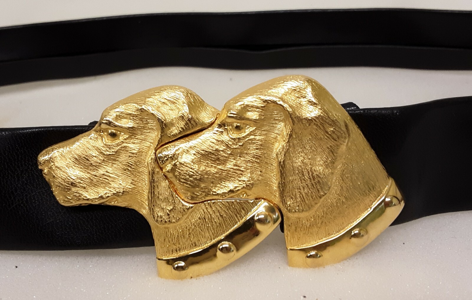PAUQUETTE VINTAGE BY TALBOT'S DOG BUCKLE ON BELT 42