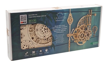 UGears UGears Aero Clock 320-pcs Wooden KIT - 3D puzzle, Self Assembly, DIY