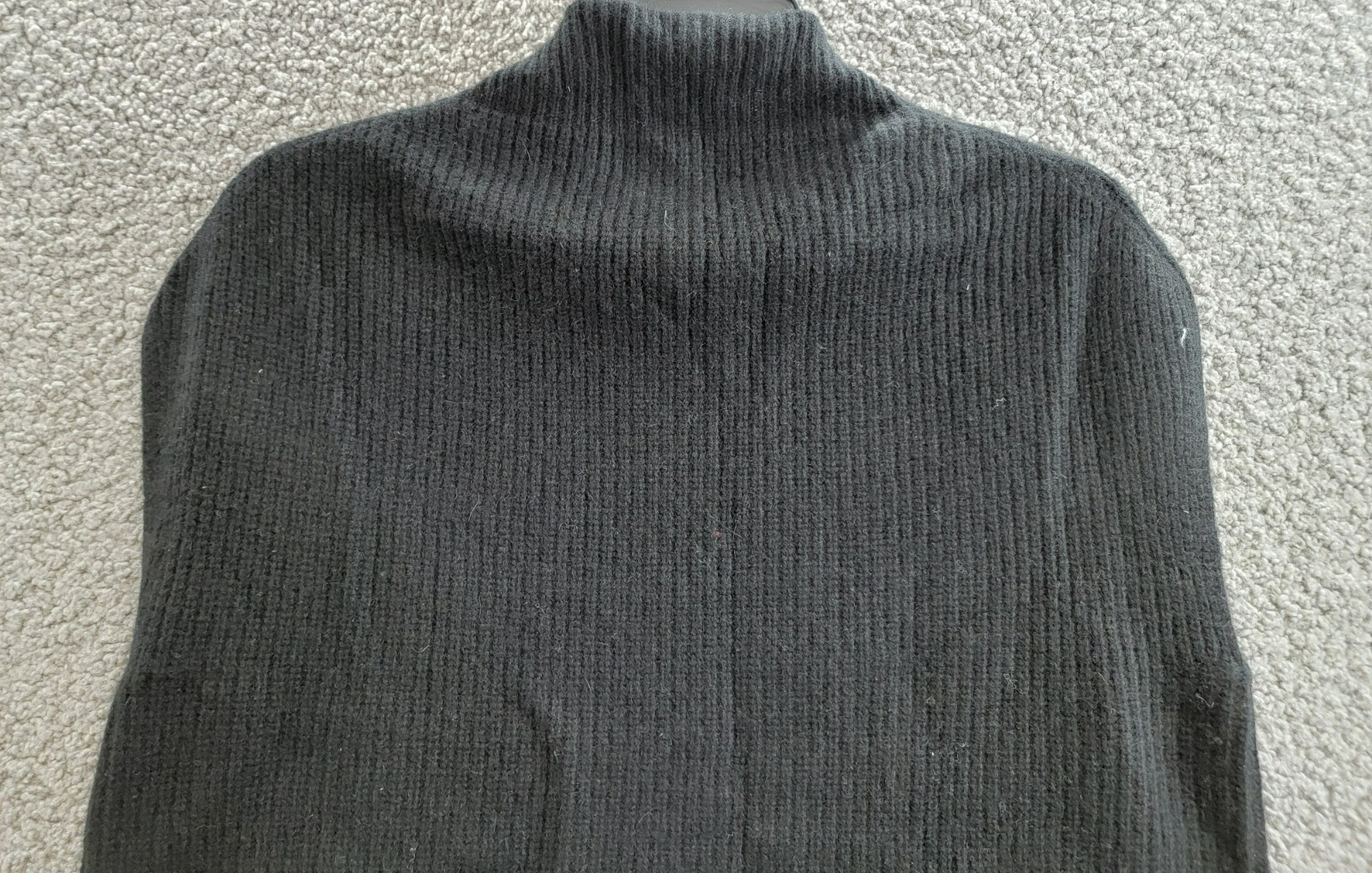 C by Bloomingdale's Cashmere Funnel Neck Sweater Women's S Black Short Sleeve - Picture 10 of 14