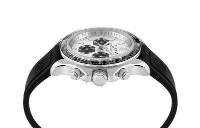 Pre-owned Philipp Plein Black Mens Chronograph Watch Nobile Racing Pwvaa0523