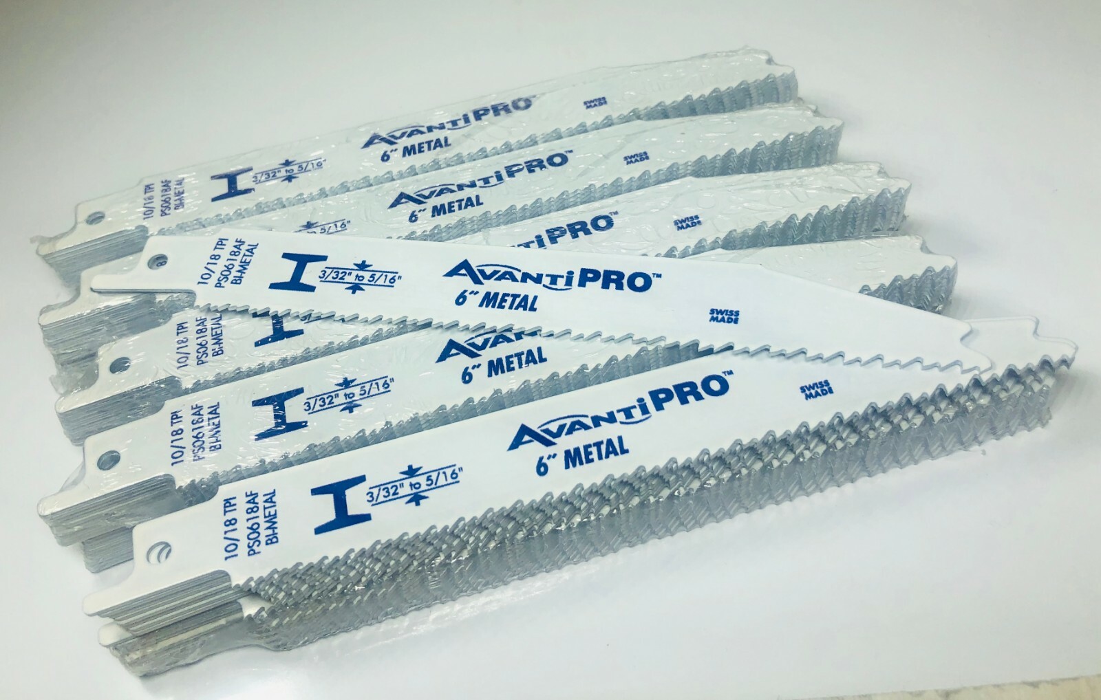 (100 PK) Avanti Pro Recip Blades Bi-Metal 6” 10/18 TPI PS0618AF Metal Cutting