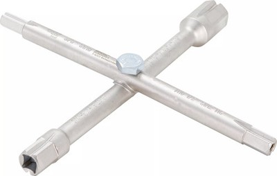 BGS 8448 Sanitär Kreuzschlüssel mit 10 Funktionen Sanitärschlüssel Waschtisch