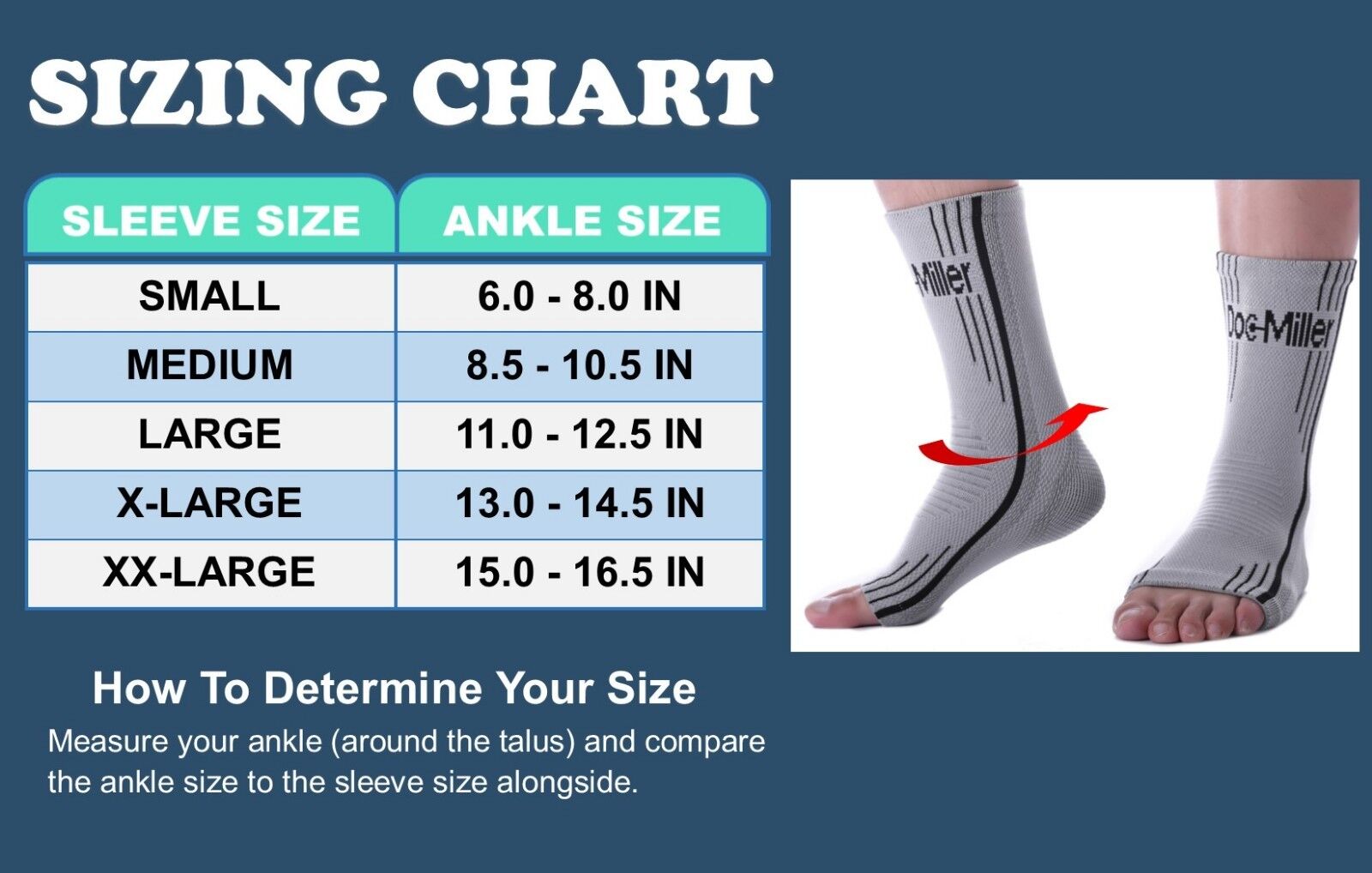 Doc Miller Size Chart