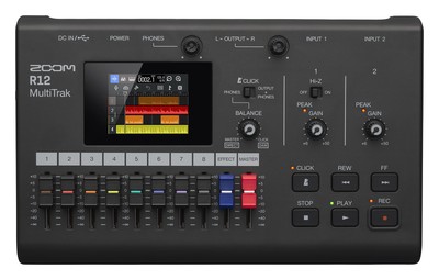 Zoom R12 Multi Track Portable Recorder, with Touchscreen, Onboard Editing, 8 ...