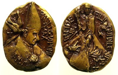 Medaglia Papa Paolo VI Anno VI - Ae mm35/45