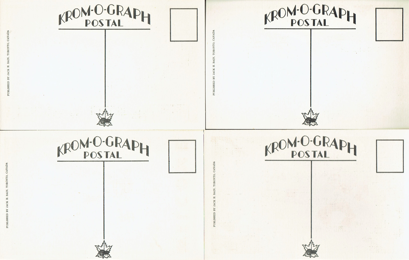 Four (4) Vintage (early 1950s) Unused Humorous ‘Skunks’ Cartoon Post Cards