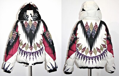 ETRO Hooded Down Puffer Jacket in Moonlight Patchwork Paisley US XL/IT 44  $3060