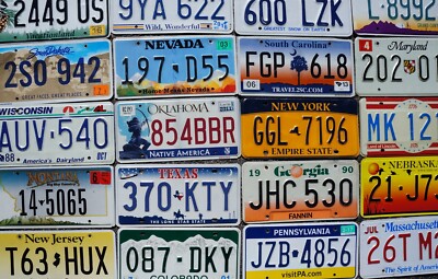 COMPLETE SET -  ALL 50 STATES USA LICENSE PLATES LOT + Mexico Canada Panama Tags
